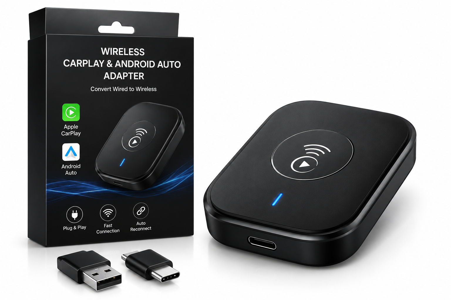 DriveSync Wireless CarPlay &amp; Android Auto Adapter